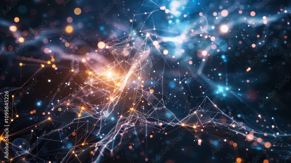 Poster exploring quantum computing robotic brain innovations in geometric processing units with luminescent