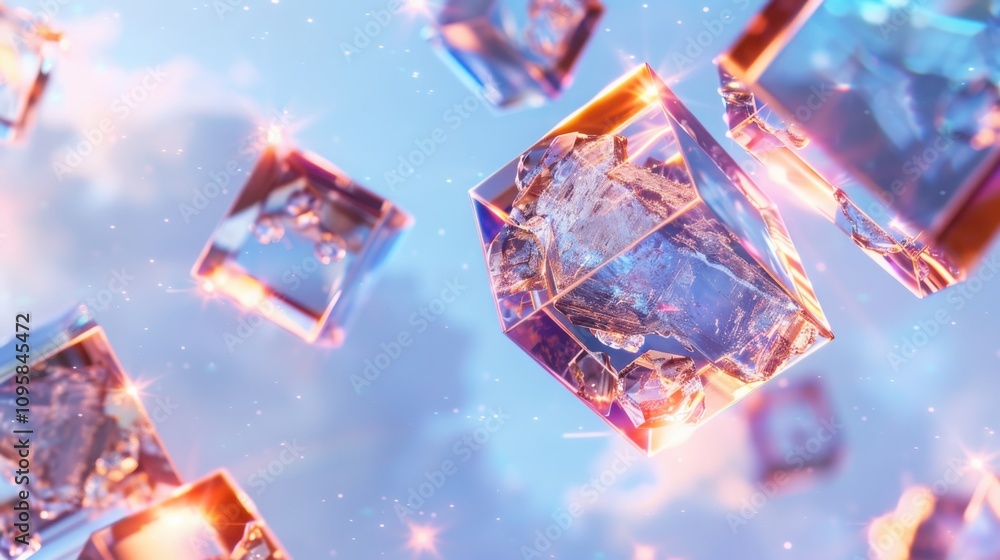 Poster exploring quantum energy storage geometric crystalline battery structures and luminescent energy flo