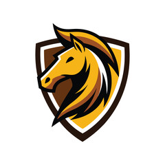 Horse head mascot logo vector illustration