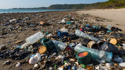 garbage on the beach
