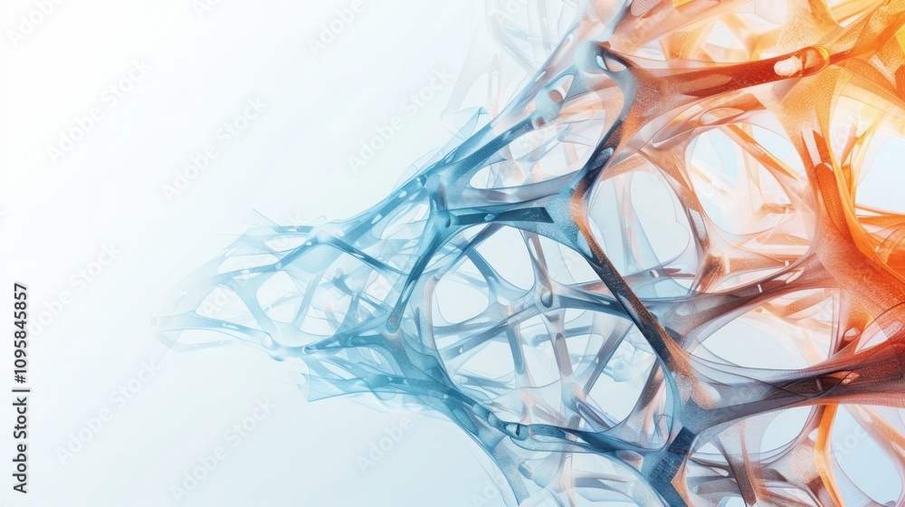 Poster engineering robotic muscle tissue with geometric cellular structures in soft translucent colors a sc