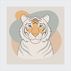 Nice tiger vector illustration icon