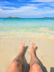 Enjoying the tranquil waters and golden sands of Samae San Island, Thailand's paradise retreat