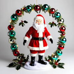 santa claus and christmas tree