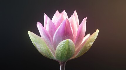 Blooming Beauty: Macro Shot of Vibrant Flower Unfurling in Sunlight