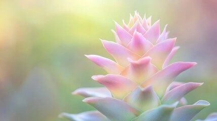 Enchanting Bromeliad Close-Up: Vibrant Colors and Unique Shapes in Botanical Paradise