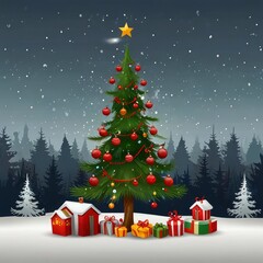 Christmas tree in the city