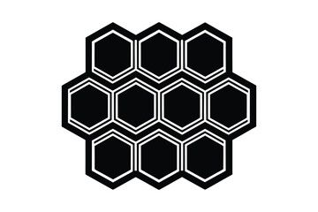 honeycomb silhouette vector illustration.