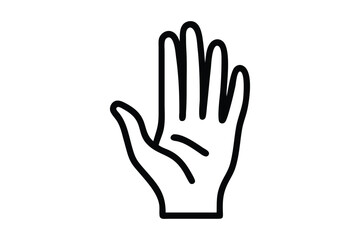  hand line art vector image illustration.