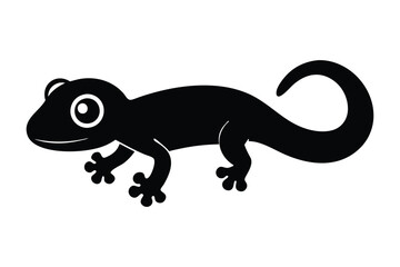 a gecko vector silhouette vector image illustration.