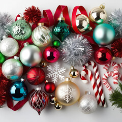 christmas balls and decorations