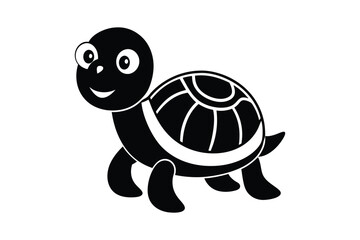  kids turtle silhouette vector art .