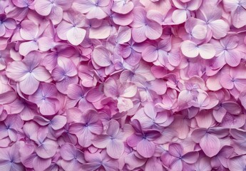 Fototapeta premium Beautiful lilac flowers background captured close-up from a top view
