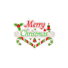 Merry Christmas typography vector illustration