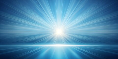 Obraz premium Abstract Blue Radiance Bright Light Burst Background for Design Projects