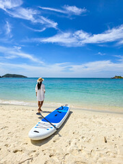 Experiencing tranquility and beauty at Samae San Island in Thailand on a sunny day