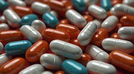 antibiotic pill capsules falling health.generative.ai 