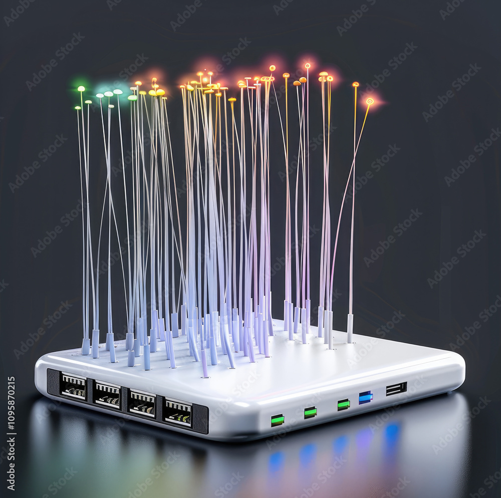 Poster a optical fiber lines, multiplexed wireless lines, and 5 ghz band wireless communications to increas