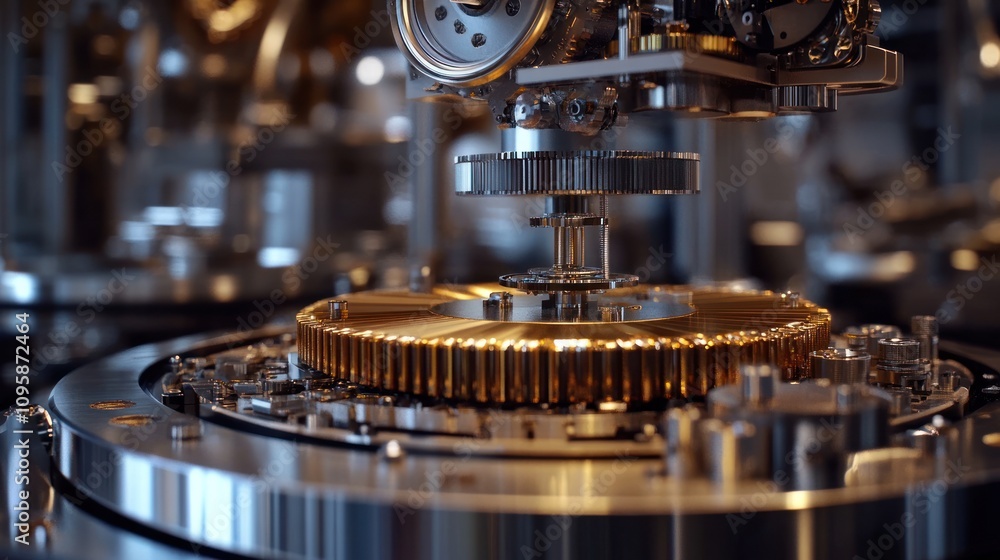 Poster close-up of intricate mechanical components showcasing precision engineering and design.