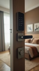 Smart Card Door Key Lock System in Modern Hotel Room