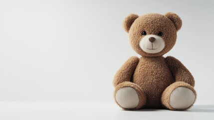 Obraz premium Cute Teddy Bear on a White Background