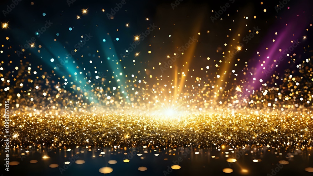 Aufkleber abstract background with shiny light and glitter effect creating a dazzling and vibrant atmosphere