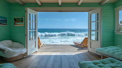 Ocean View from Cottage Interior - Photo