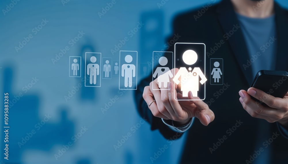 Aufkleber digital interaction with user profiles urban setting technology visualization professional environme