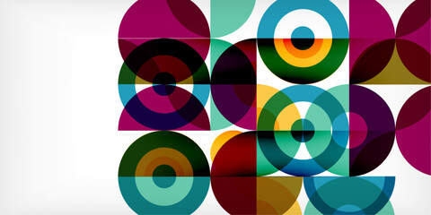 Colorful circle abstract background. Template for wallpaper, banner, presentation, background