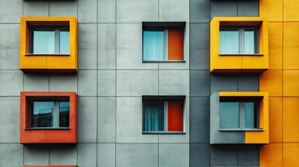 Contemporary Residential Complex with Colorful Facades