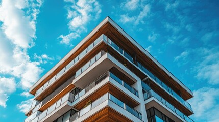 Contemporary Building from Low Angle View