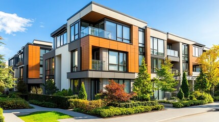 Fototapeta premium Modern Housing Structure with Expansive Design