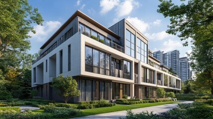 Modern Expansive Housing Structure with Natural Surroundings