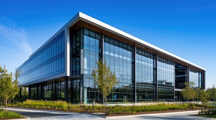 Obraz premium Modern Office Complex with Expansive Glass Design