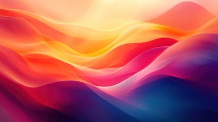 Obraz premium A vibrant abstract wave pattern in warm colors, evoking emotion and creativity.