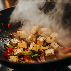 Savor the flavor how to prepare a delicious stir-fried tofu and vegetable dish for healthy eating