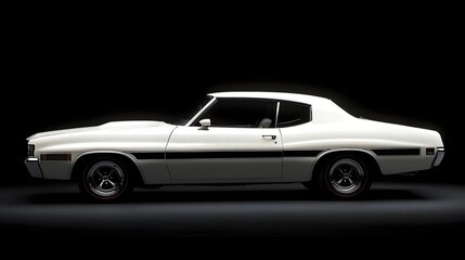 Obraz premium Bold 1972 Muscle Car in White