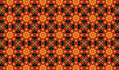 seamless pattern with shapes.vintage, mosaic, flower, traditional, old, fabric