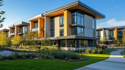 Modern Apartment Complex with Stunning Architecture