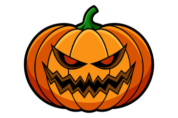 Halloween pumpkin isolated on white, Halloween Pumpkins with Different Expressions