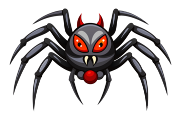 realistic spider, 3D. Modern image of scary spider for advertising concepts, Scary spider vector on isolated. transparent BG 