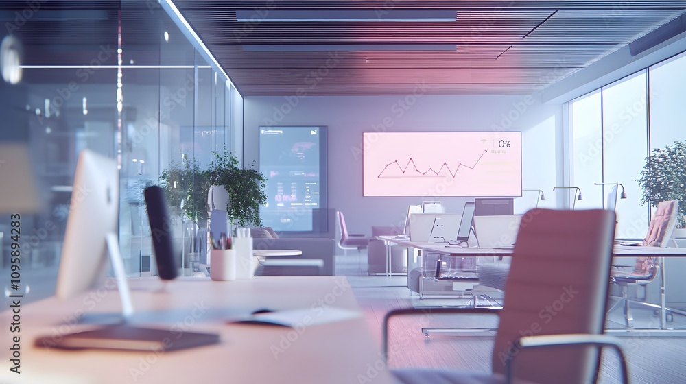 Poster a collaborative office environment where employees use wearable fitness trackers to optimize health 