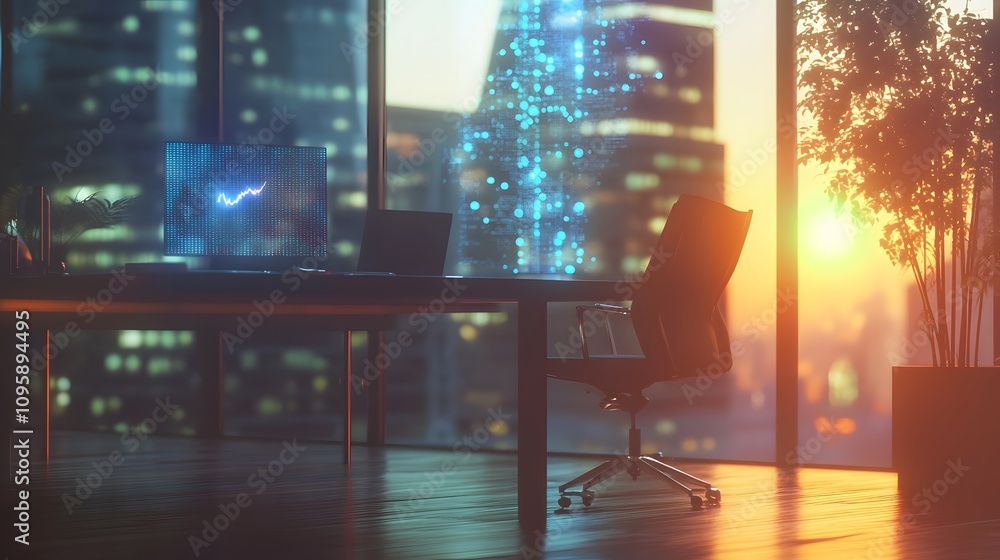 Poster A collaborative office using AR platforms for blockchain visualization in digital asset management strategies. 4k resolution, Cinematic Scene