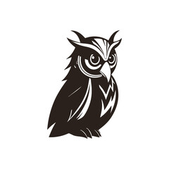Elegant Stylized Owl Vector Illustration
