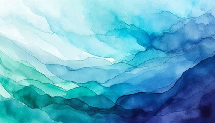 Naklejka premium Abstract Deep Blue Watercolor Texture Background for Banner. Created with generative AI technology