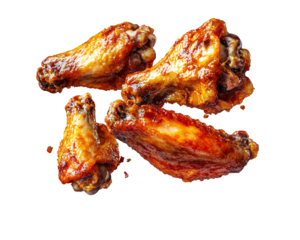 a group of chicken wings