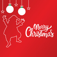 Santa claus christmas hanging christmas ball lettering merry christmas decorations 