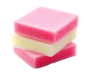 a stack of sponges stacked on top of each other