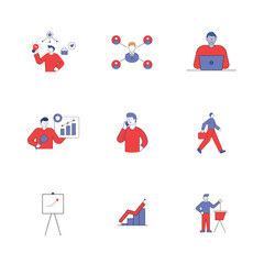 Activities character vector illustration icons