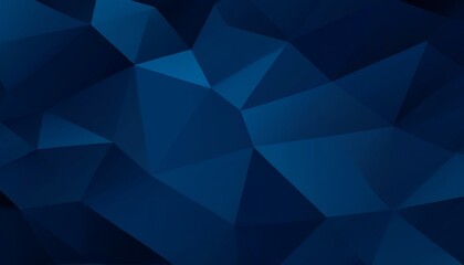 Obraz premium Geometric Shapes on a Deep Blue Abstract Background. Created with generative AI technology